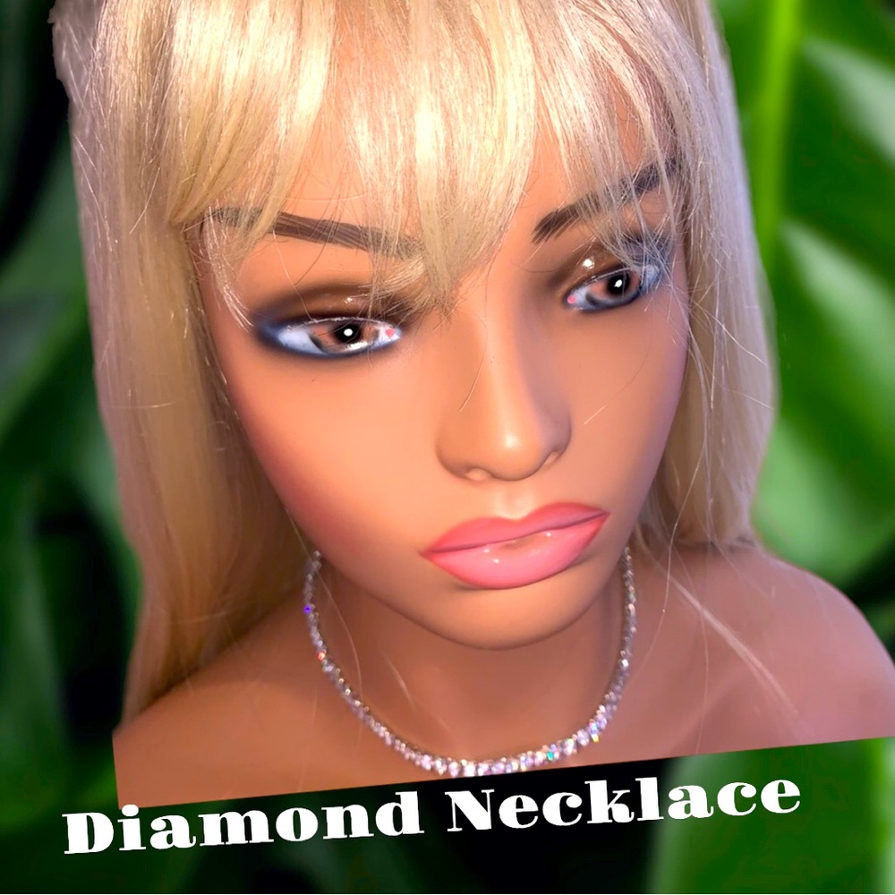 Tennis Rhinestone dazzling diamond necklace New